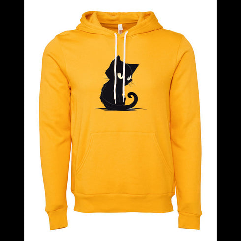 Cartoon Black Cat Bella canvas hoodie 3719